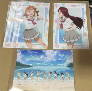 러브 라이브 Aqours 9주년 전시회 엽서 8장 + 색지