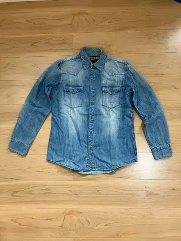 Volcom 데님 셔츠 M 라이트 블루