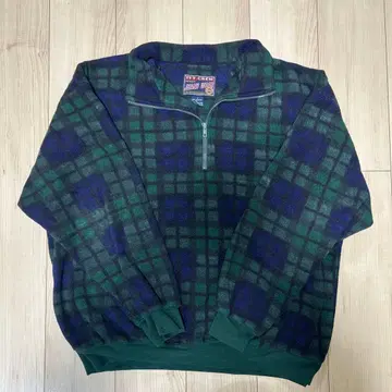 90s 00sIVY CREW 체크 하프 지퍼 구제 의류