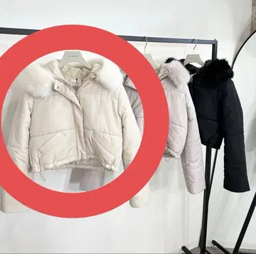 안미르 anmille 숏 기장 다운 코트 화이트