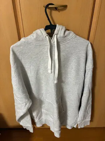 새상품급 그레이 후드 부착 후드티 오버 사이즈