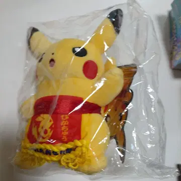 스모 선수풍 피카츄 봉제 인형 택 포함 새상품급 미사용