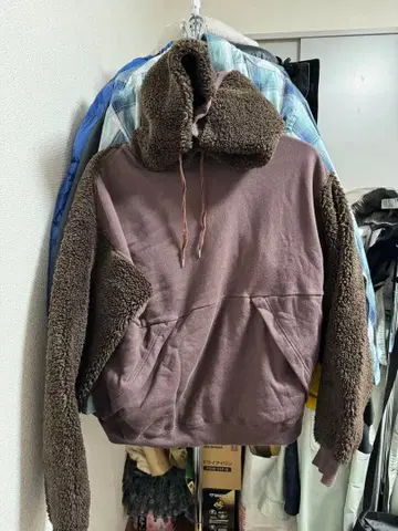 meanswhile 브라운 플리스 후드티 사이즈 03 4개 세트