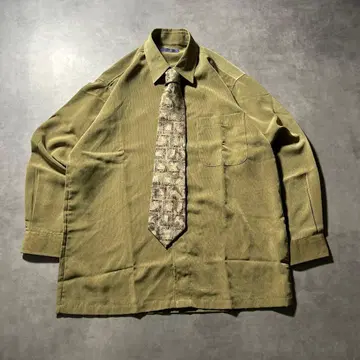 빈티지 레트로 셔츠 올 패턴 넥타이 레트로 세트 디자인