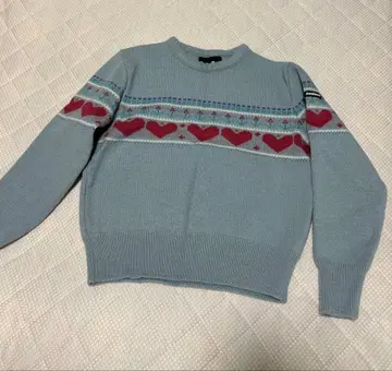 빈티지 니트 archive 하트 무늬