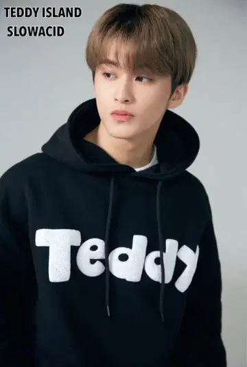새상품 TEDDY ISLAND X SLOWACID 후드티 NCT 블랙