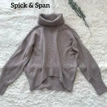 스픽 앤 스팬 울 캐시미어 터틀넥 풀오버 그레이지