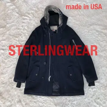 USA제 STERLINGWEAR 스털링웨어 울 코트 네이비
