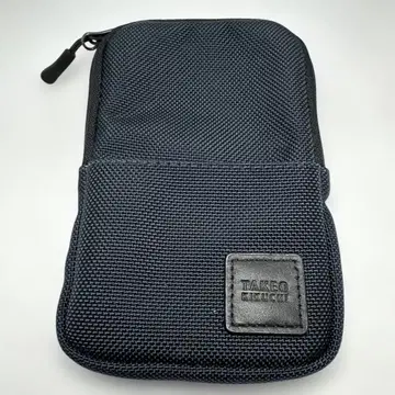 TAKEO KIKUCHI 파우치 다크 블루 카라비너 포함