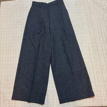 밴야드 스톰 다크 그레이 와이드 팬츠 울 혼방