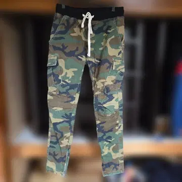 mnml 카모플라쥬 조거 팬츠 드로우 스트링 카고 팬츠