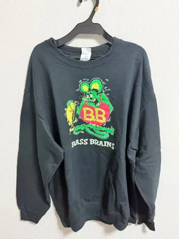 BASS BRains 그래픽 맨투맨 XL 블랙