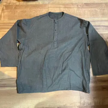 그레이 러시아군 슬리핑 셔츠 긴팔 셔츠