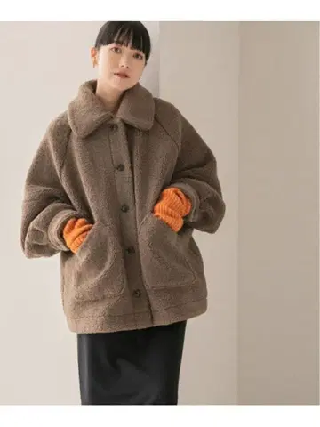 로리즈팜 2way 칼라 보아 블루종 브라운 LOWRYS FARM