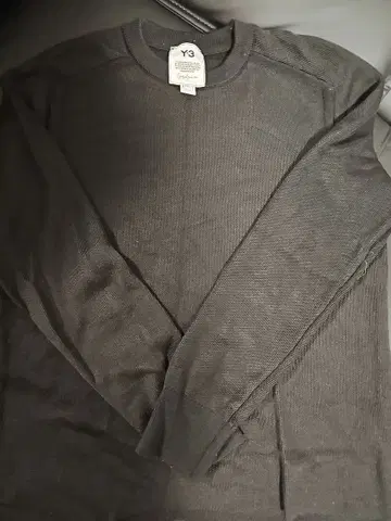 Y-3 블랙 긴팔 트레이닝복 코튼 혼방