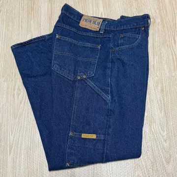 프리즌 블루스 PRISON BLUES 워크 청바지 리지드 블루 W32