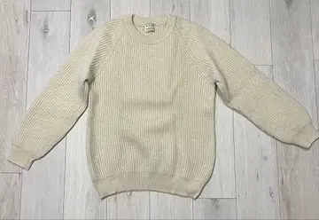 WILLIAM LOCKIE 리브 스웨터 크림