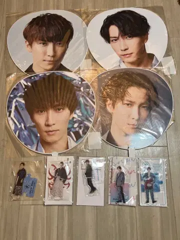 SNOWMAN 와타나베 쇼타 부채 4장 세트 & 아크릴 스탠드 5개