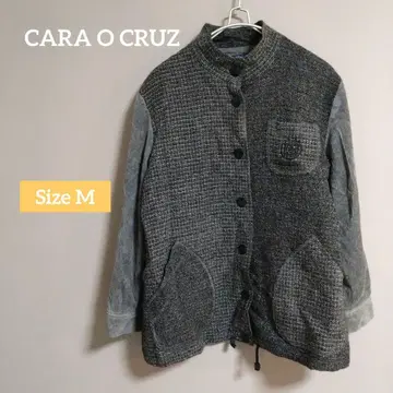 [ CARA O CRUZ ] 그레이 트위드&코듀로이 믹스 자켓 겨울