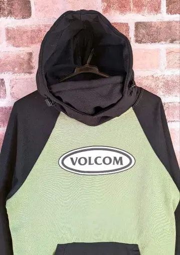 볼컴 VOLCOM 후드 맨투맨 롱 기장 안감 플리스 투톤 M