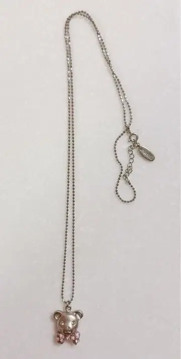핑크하우스 곰 탑 목걸이