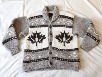 캐나다제 카우친 스웨터 Merino 가디건 Hand Knit