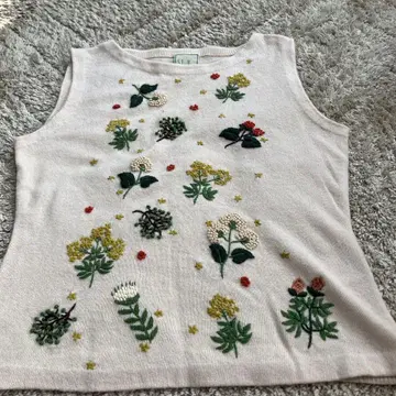 시빌라 자수 니트 캐시미어 혼방