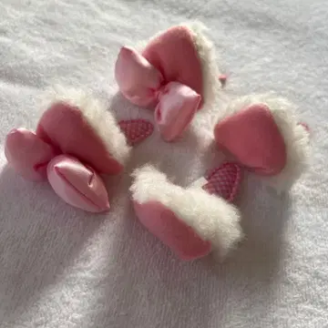 헤어핀 패친 마리 아리스토캣 디즈니 리본 핑크 세트