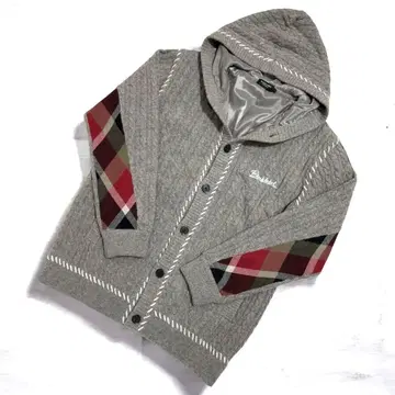 [ 새상품급 ] 블랙 라벨 케이블 니트 가디건 블랙 라벨 체크