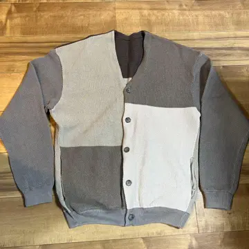 패치워크 니트 가디건 그레이 계열 crepscule