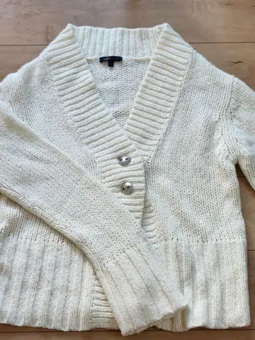 BCBGMAXAZRIA 케이블 니트 L 사이즈 화이트