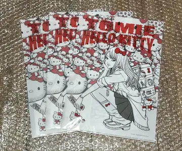 미사용품 갸루 토미에 x 헬로키티 A4 클리어 파일 3장 세트