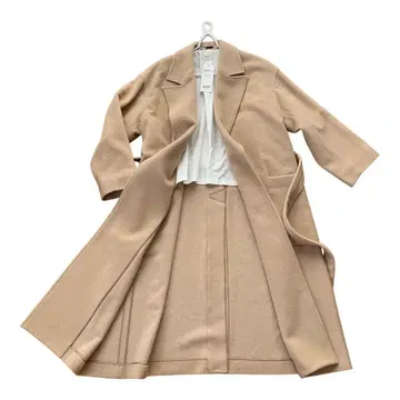 [택 포함] ATON 에이톤 퓨어 카멜 모사 코트 베이지 사이즈 01