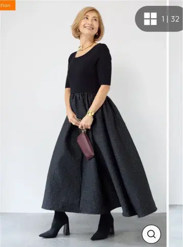 [REIKO 콜라보] 자카드 도킹 원피스