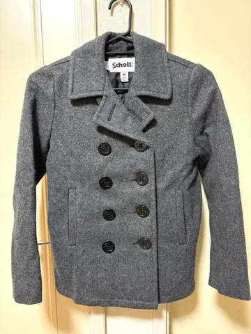 Schott 그레이 울 피코트 샷 여성용 아메카지 새상품급