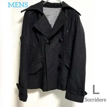 소리 데레 블랙 울 피 코트 L 사이즈 포켓 있음