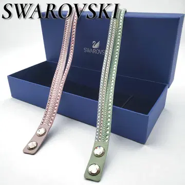 컨디션 최상 스와로브스키 스레이크 2세트 핑크 그린 초커
