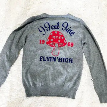 RCWB 매쉬룸 V넥 스웨터 버섯 로데오 크라운