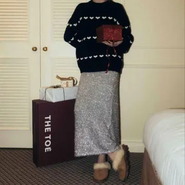 더 토 칸느 샤기 스커트 S 사이즈