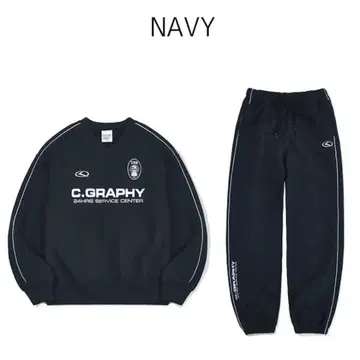 C.GRAPHY 네이비 맨투맨