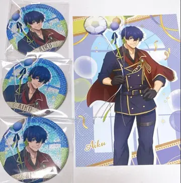 블루 록 올리바 아이쿠 AGF 한정판 글리터 캔뱃지 엽서