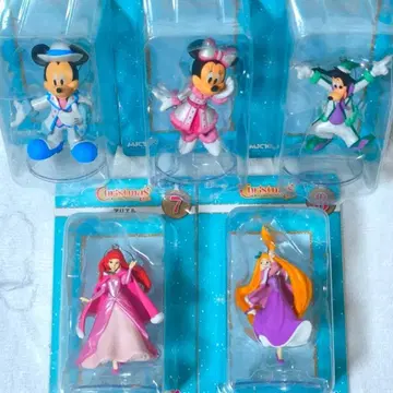 디즈니 오너먼트 복권 피규어 5개 세트 크리스마스 미키