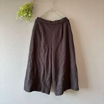 아이보리 코트 [F] 어른 내추럴 일본제 고급 울 100% 가우초 팬츠