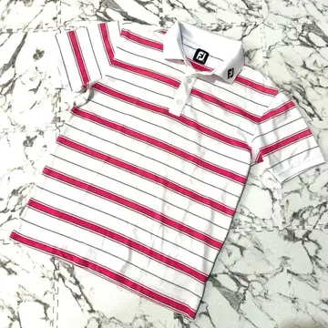 새상품급 FJ 풋조이 골프 셔츠 스트라이프 피케 셔츠 L 사이즈