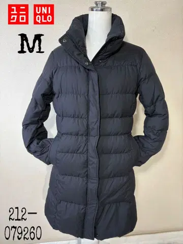 UNIQLO 유니클로 라이트웨이트 다운 후디드 코트 블랙 M