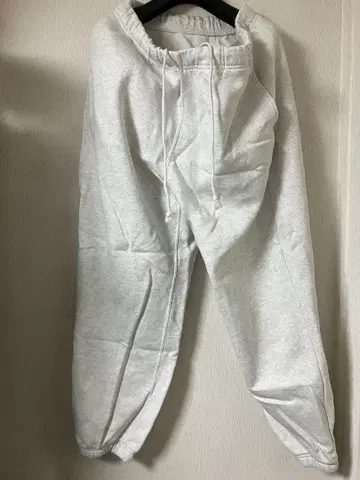 GU 헤비웨이트 맨투맨 와이드 이지 팬츠 라이트 그레이 XXL