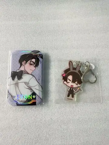 에이스테 한국 콜라보 카페 혜택 배지 키링 한정판 이반 토끼