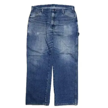 Dickies 데님 페인터 팬츠 초와이드 배기 색빠짐 발군