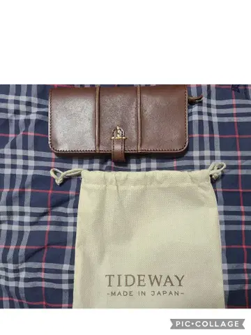 TIDEWAY 브라운 가죽 장지갑 수납 봉투 포함 미사용 택 포함입니다.