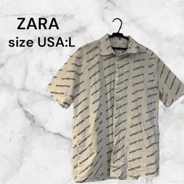 ZARA 자라 디자인 셔츠 패턴 셔츠 올 패턴 L 반팔